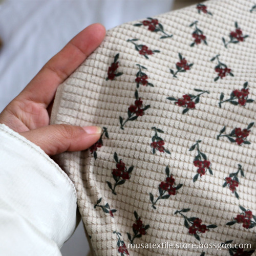 Fashion Cotton Woven Waffle Fabric